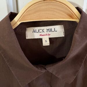 NWOT Alex Mill Jo Shirt in Cotton Poplin Brown Size S